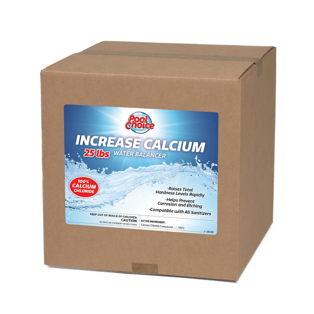 SpaChoice front-facing 25 lb bag showing product label and usage benefit