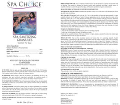 SpaChoice dissolving in spa water with circulation for fast dispersion