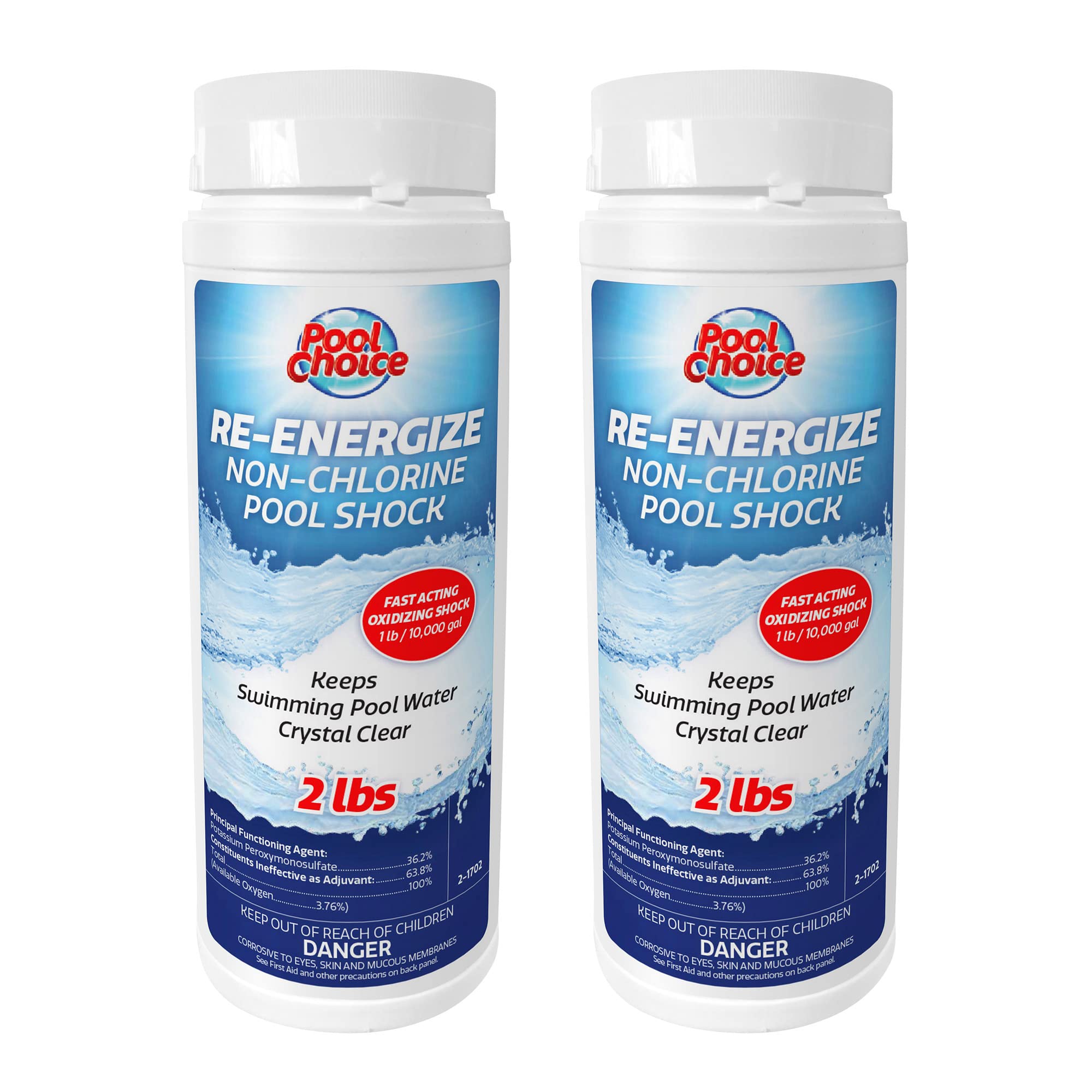 SpaChoice front packaging showing two 2-pound containers and product branding for clear pools
