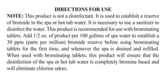SpaChoice bromide booster being measured into hot tub to establish bromide reserve