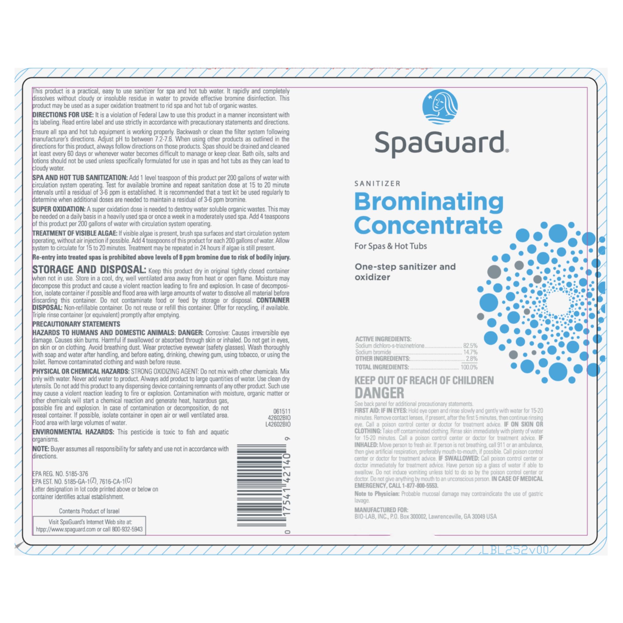 SpaGuard granular concentrate close-up showing texture for quick dissolution and tidy application