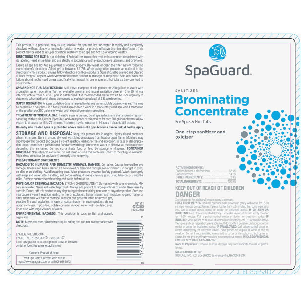 SpaGuard granular concentrate close-up showing texture for quick dissolution and tidy application