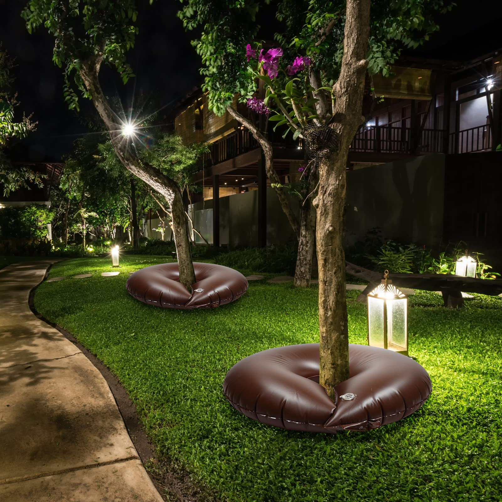 Spakon installed in garden landscape demonstrating simplified tree care benefit