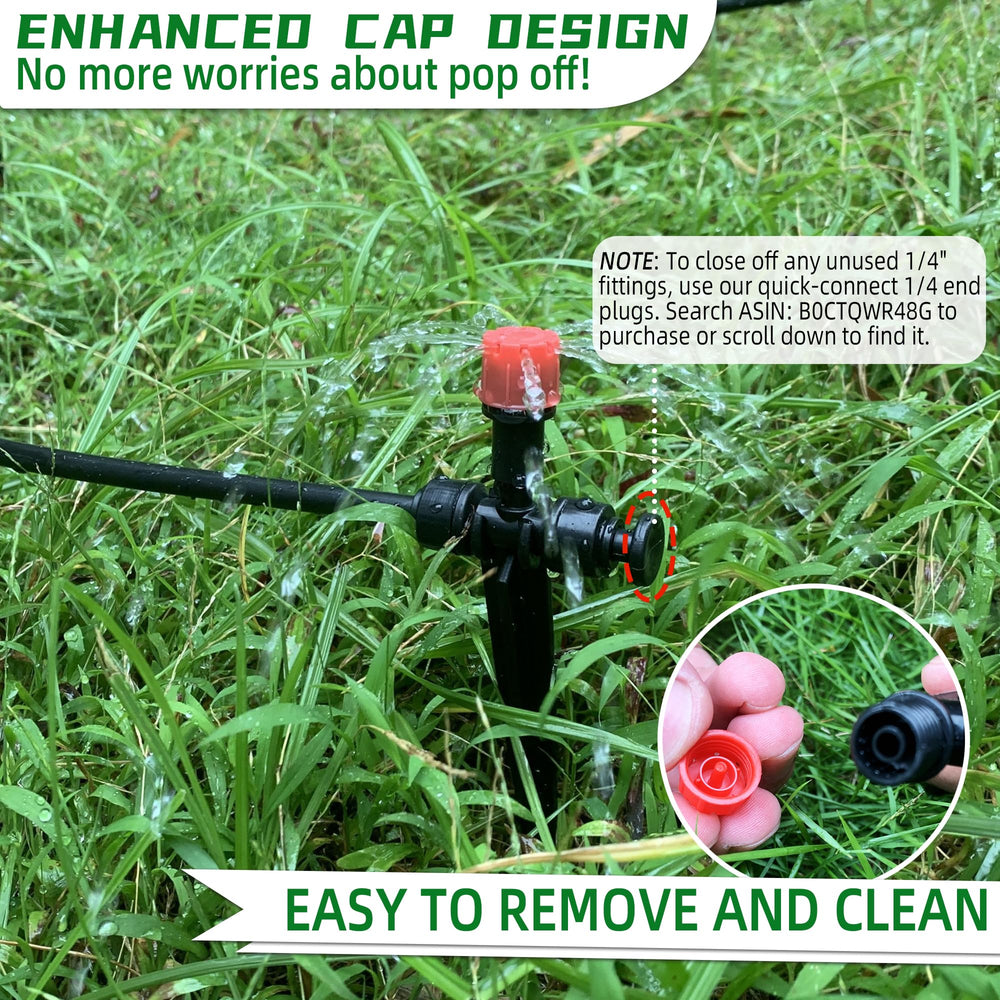 Spalolen disassembled emitter parts for easy cleaning and maintenance