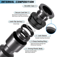 Spalolen emitter pushed into 1/4 inch tubing showing leak-free connection