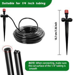 Spalolen close-up stake and emitter illustrating secure placement benefit