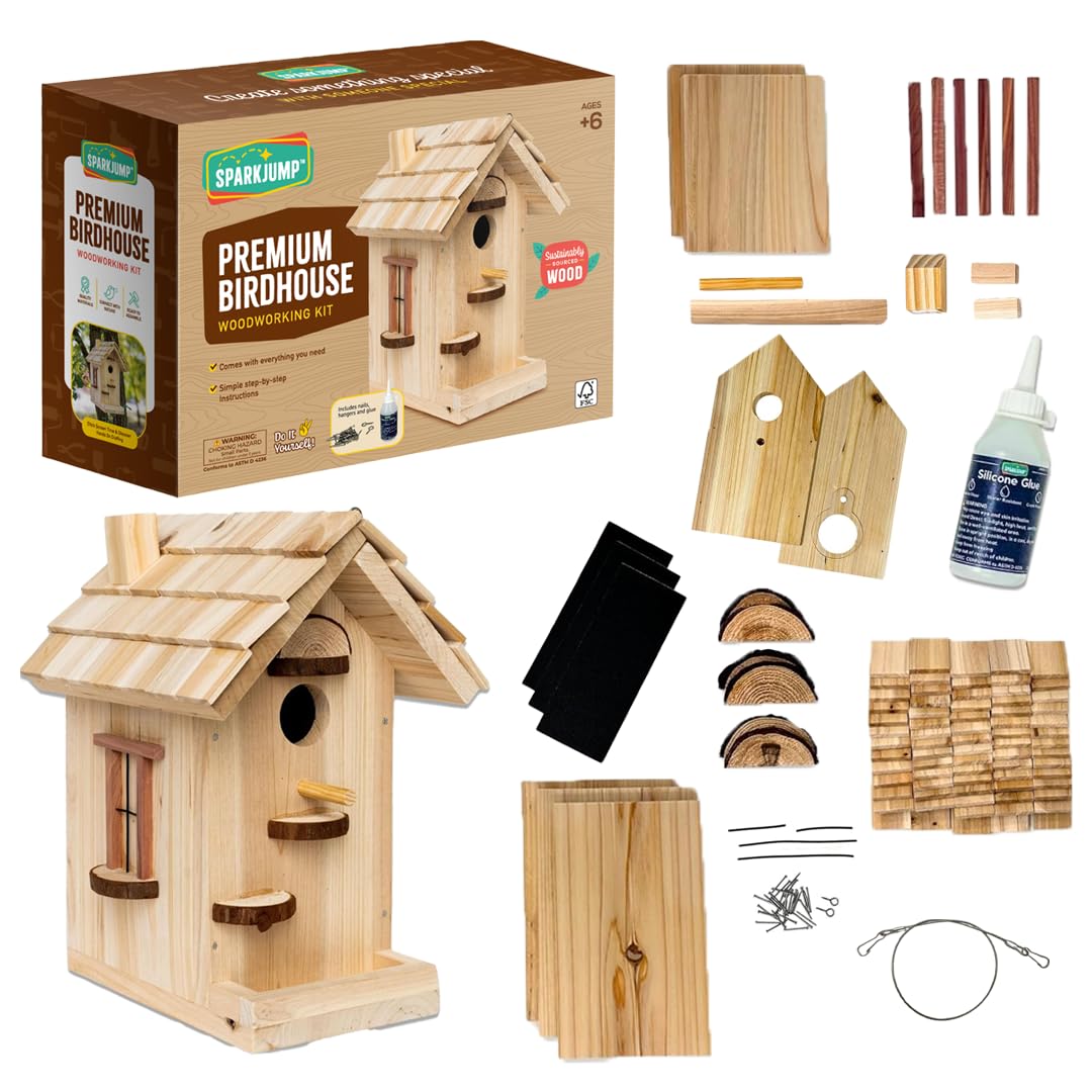 SparkJump front packaging showing kit contents and assembly ease