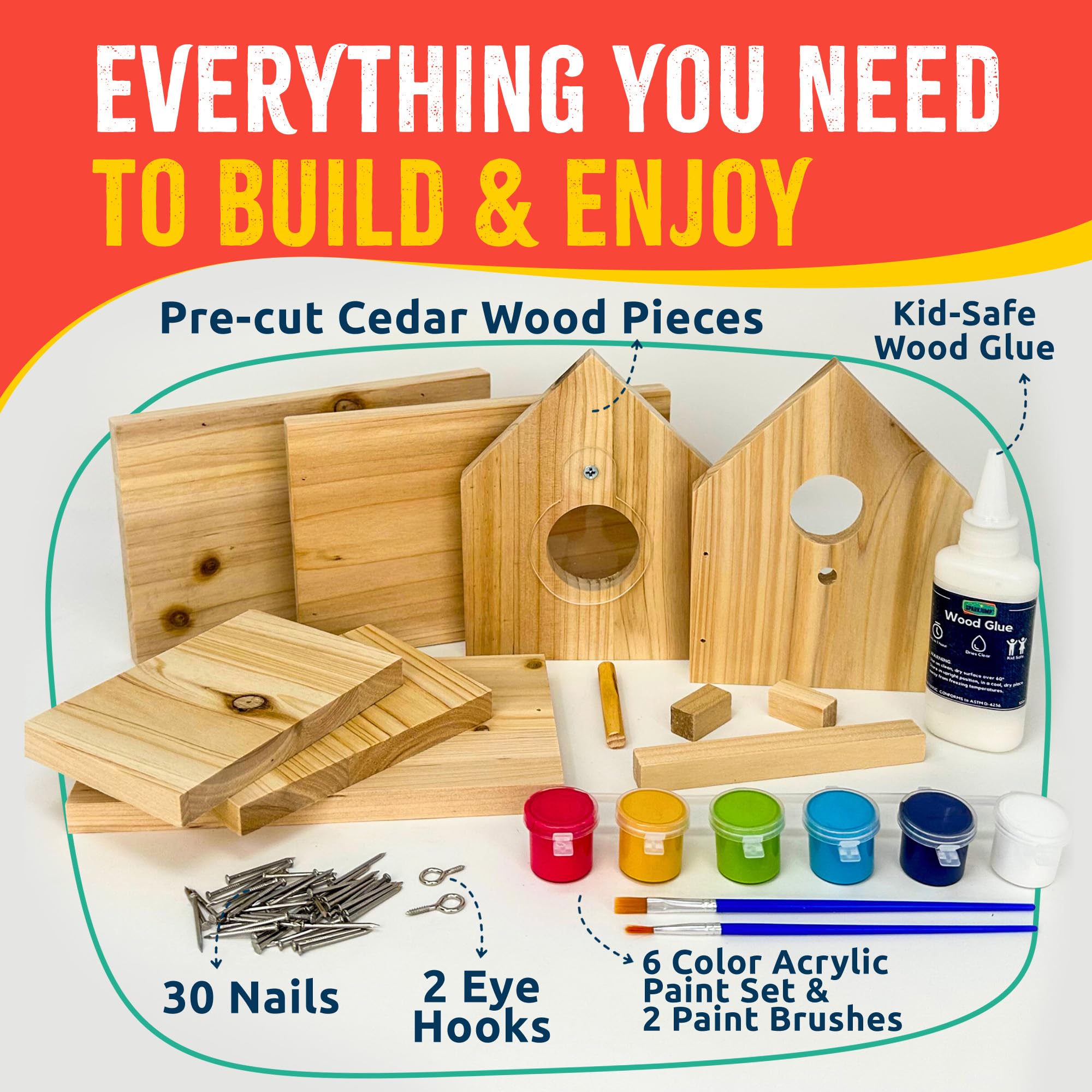 SparkJump cedar components close-up showing smooth wood for durable builds