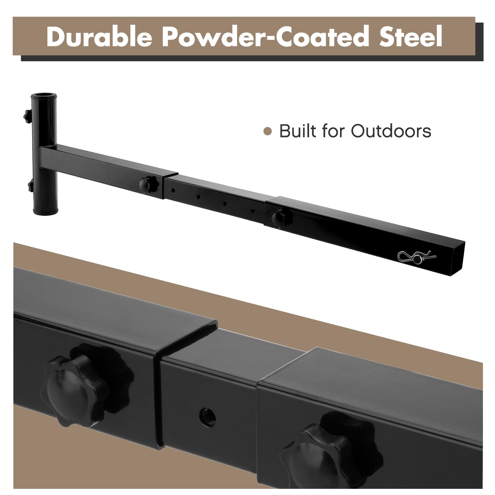 SPARKWHIZ holding different pole sizes for universal fit