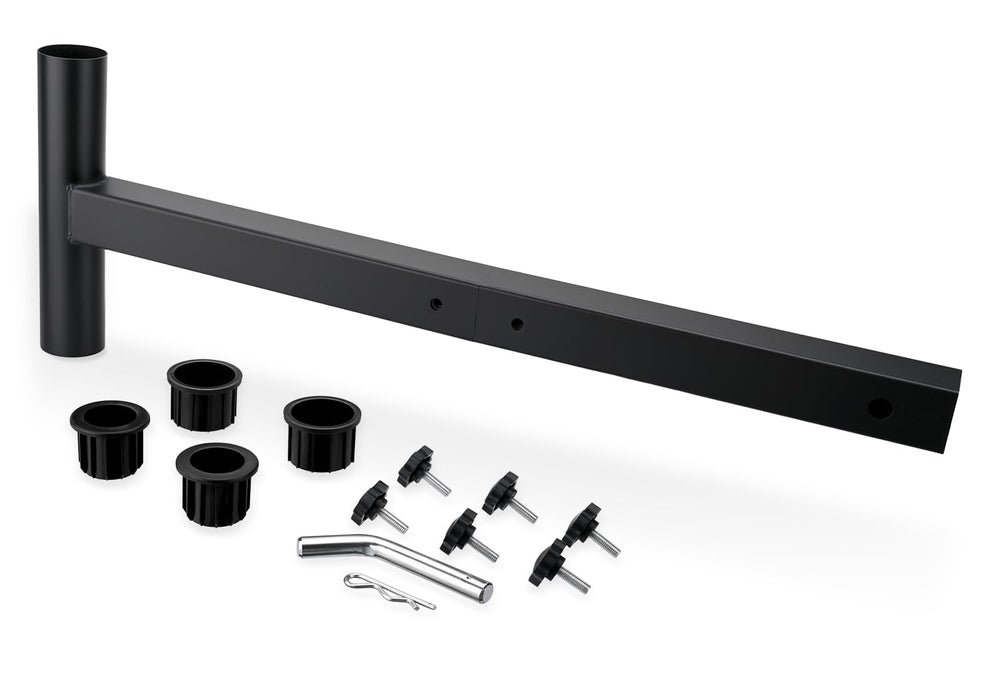 SPARKWHIZ front view mounted on truck showing stable hitch shade