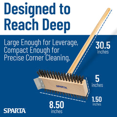 SPARTA metal scraper close-up for focused removal of baked-on debris