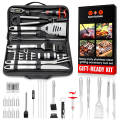 SpartaSake front packaging showing organized carrying bag and tools for easy transport