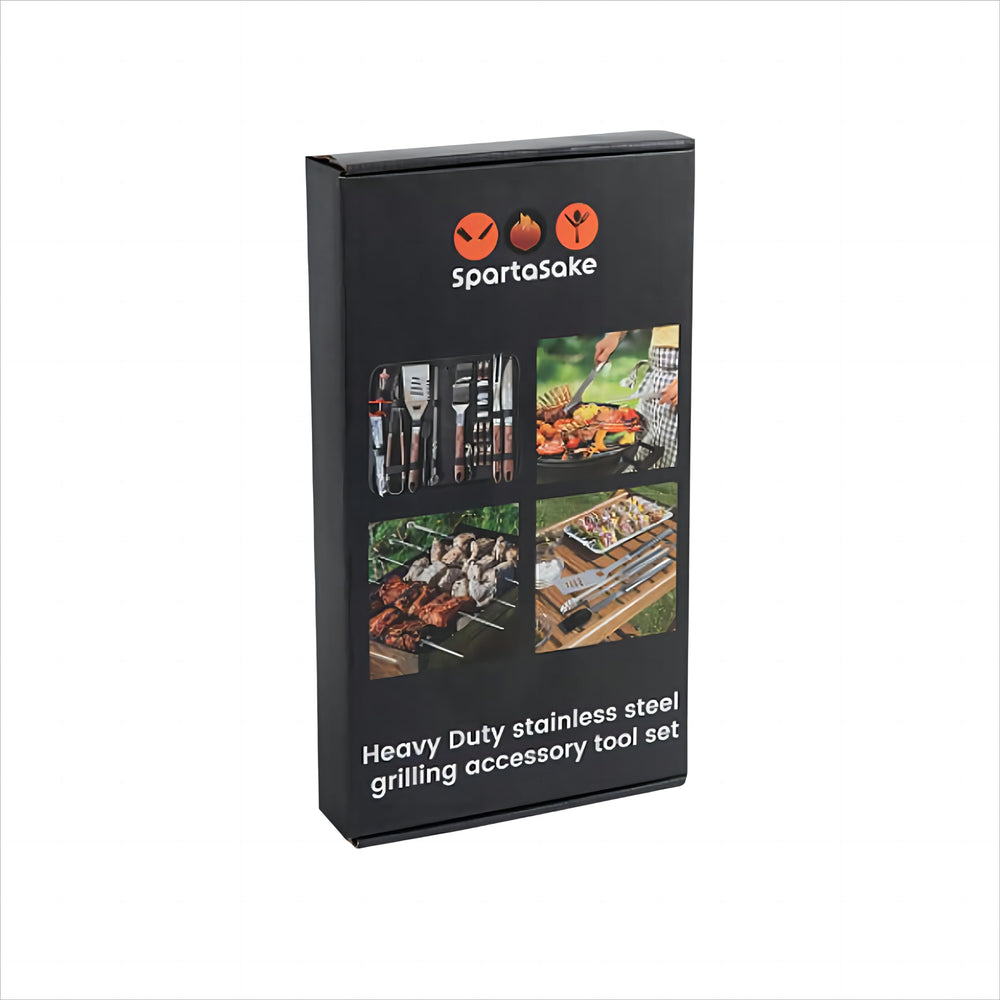 SpartaSake set in campsite grill use portraying practical outdoor cooking convenience