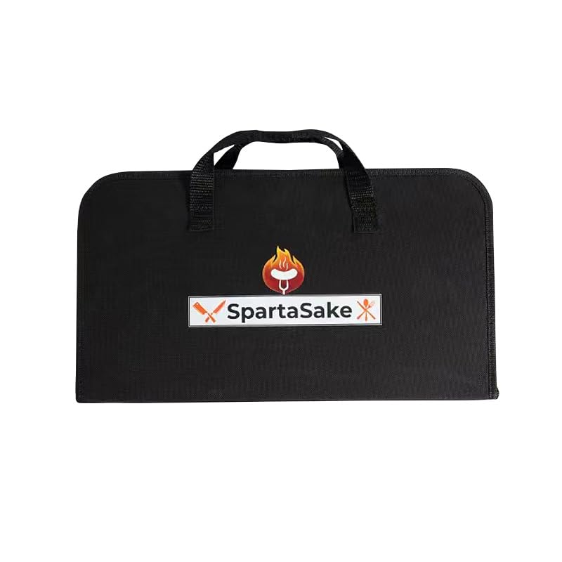 SpartaSake size scale with hand showing compact carry bag portability and storage benefit