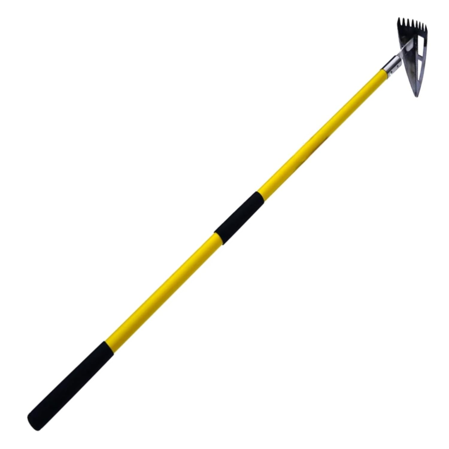 Spear Head Spade front view showing long handle and triangle blade for versatile use