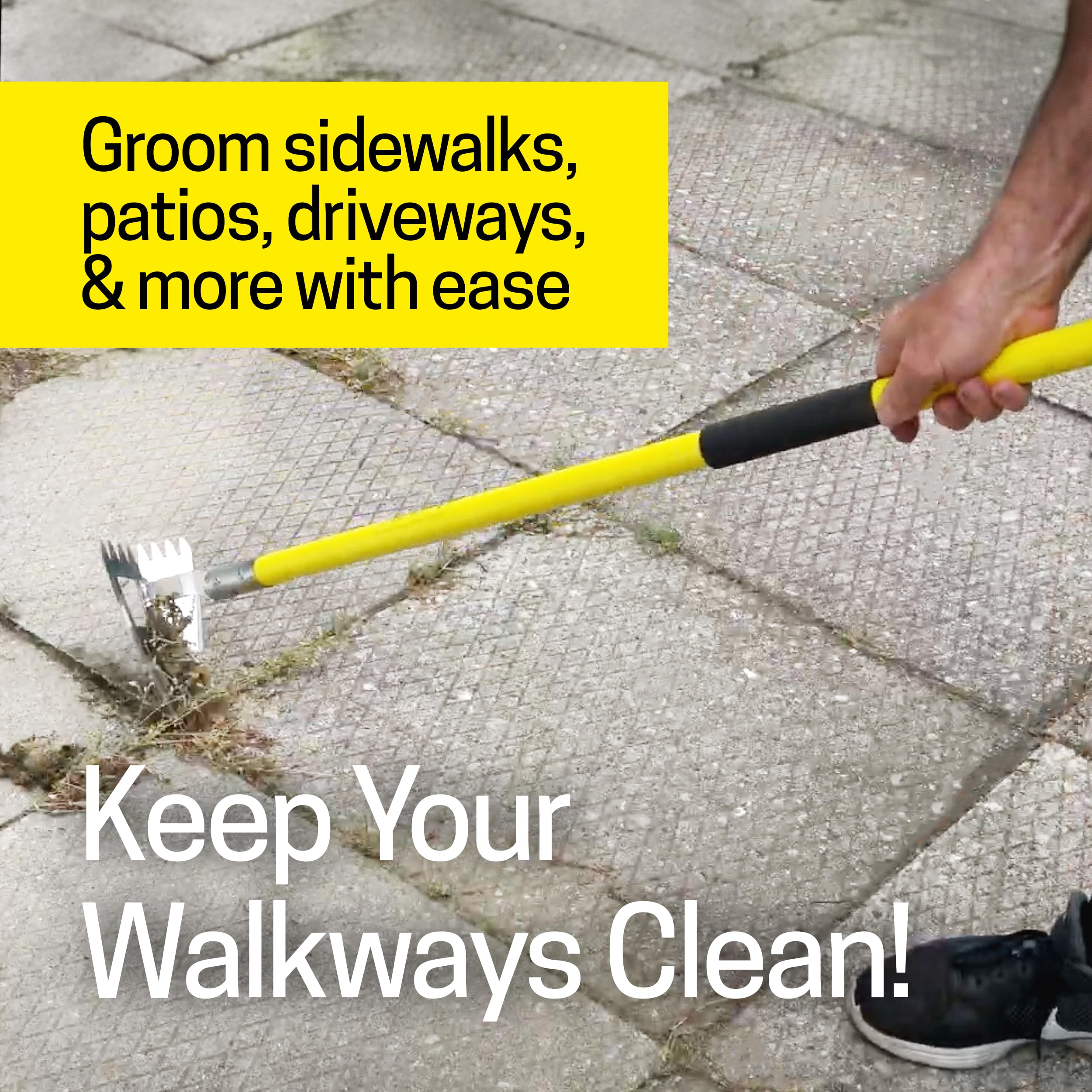 Spear Head Spade yellow finish and blade detail for easy visibility and durability