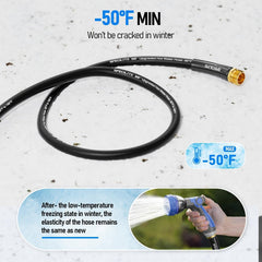SPECILITE hose diameter cutaway emphasizing higher flow and faster cleaning benefit