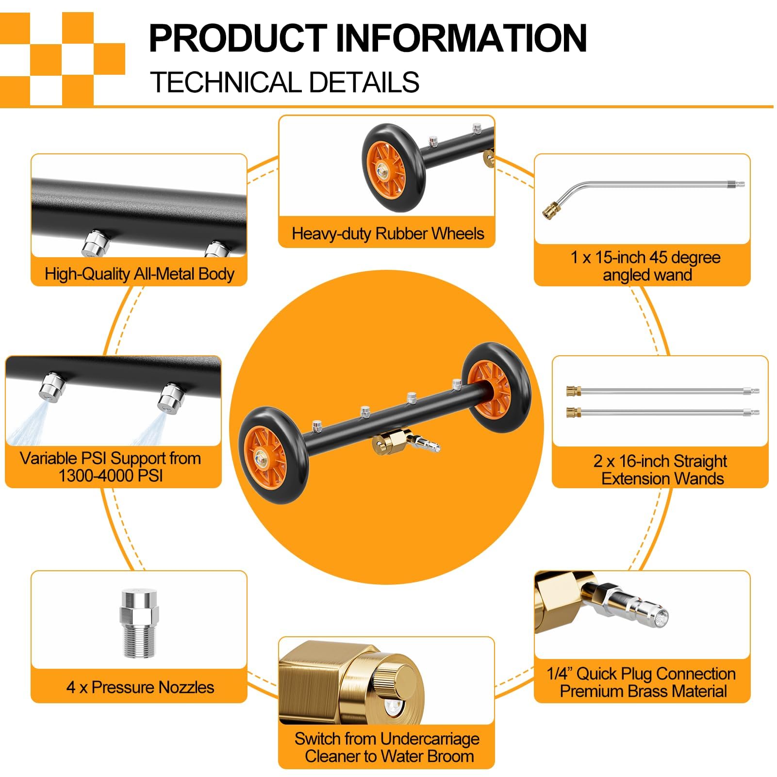 SPECILITE mounted on pressure washer lance illustrating compatibility and quick setup