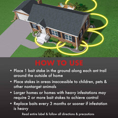 Spectracide child-resistant lock detail showing safer outdoor placement