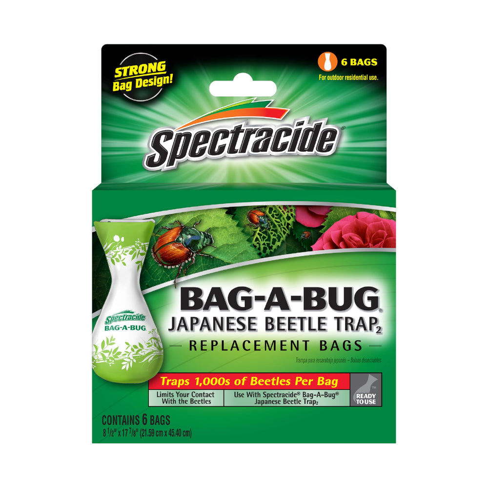Spectracide front packaging showing replacement bags and easy-install benefit