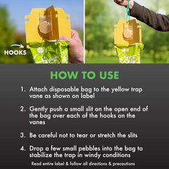 Spectracide close-up of hourglass-shaped bag showing secure trap design