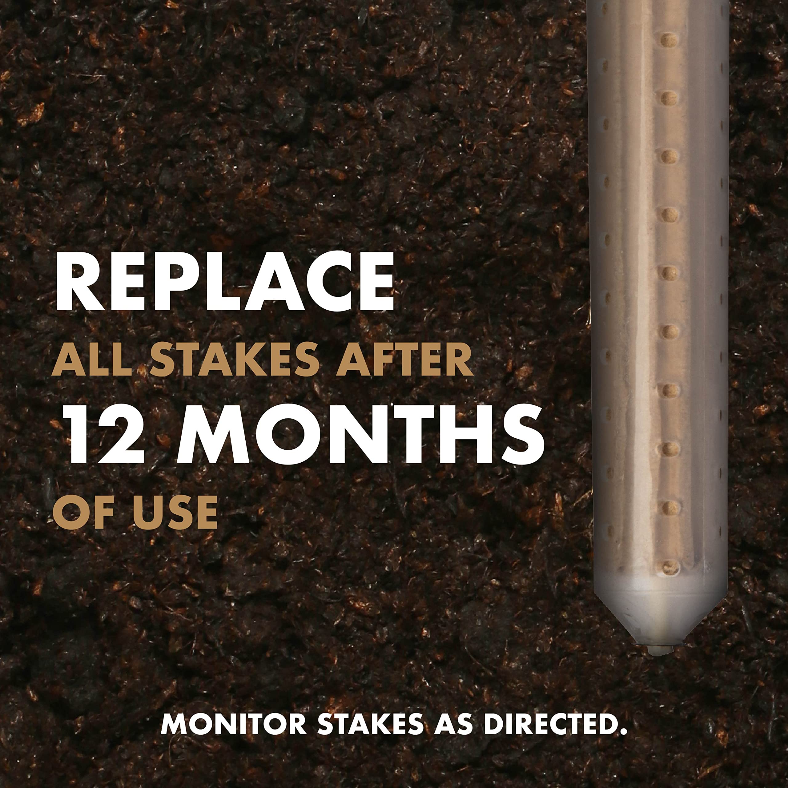 Spectracide stake placed under a wooden deck to monitor termite-favorable areas benefit