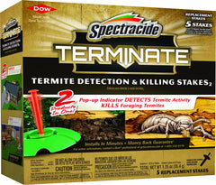 Spectracide replacement stakes front packaging showing 8-pack and use benefit