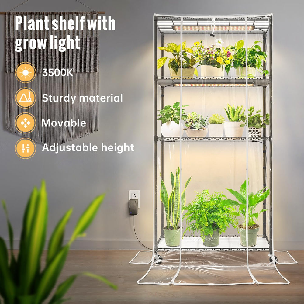 SpeePlant clear PVC cover with zippered roll-up door protecting seedlings and humidity