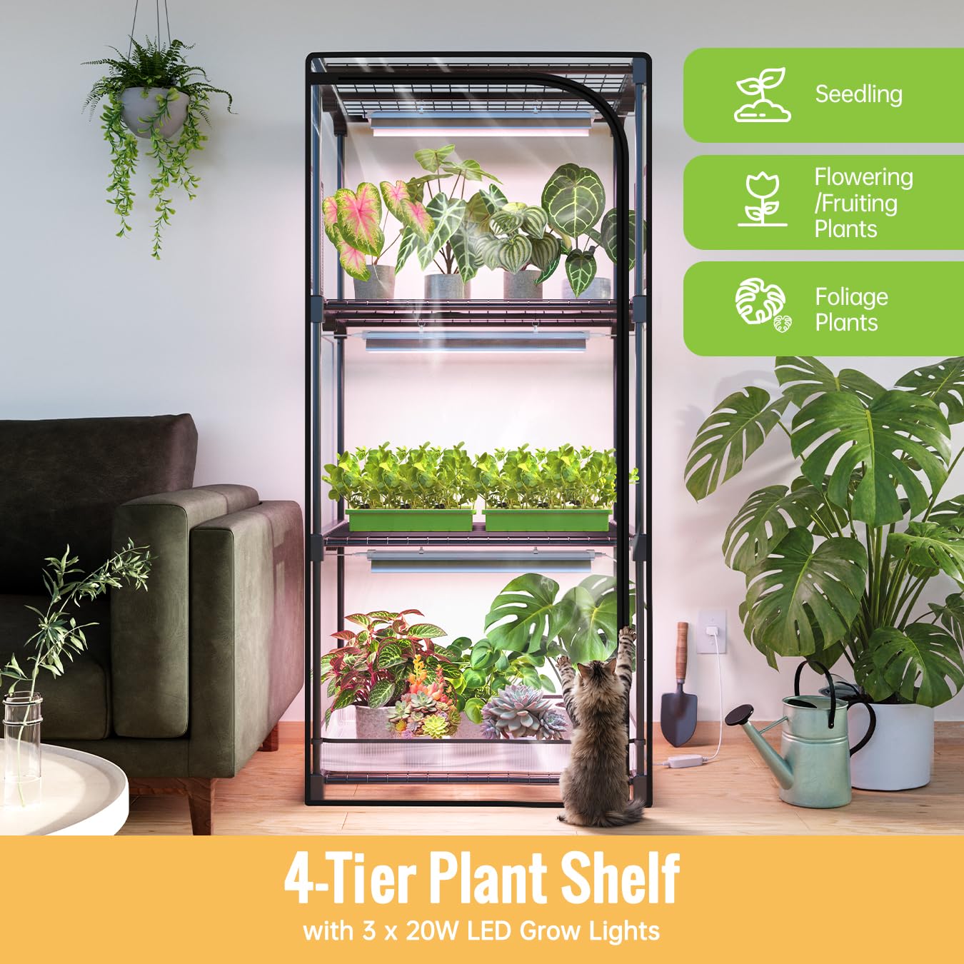 SpeePlant closeup of full-spectrum grow light module, even illumination benefit