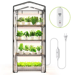 SpeePlant front view assembled showing full greenhouse and benefits of organized growing