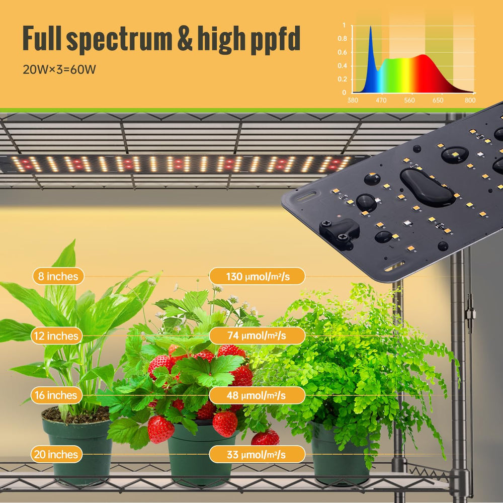SpeePlant scale comparison with pots illustrating shelf height adjustability benefit