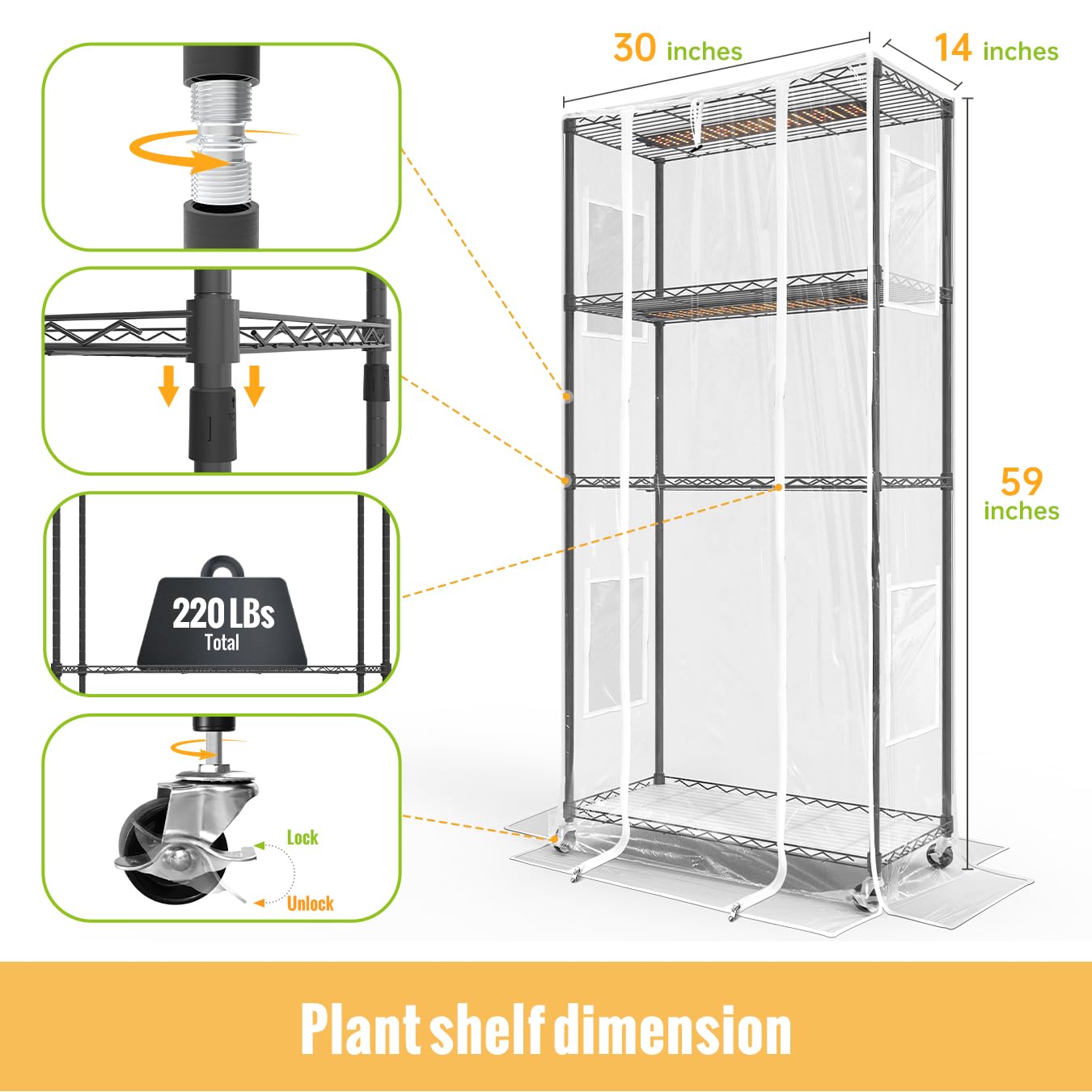 SpeePlant tool-free assembly pieces and instruction sheet for quick setup advantage