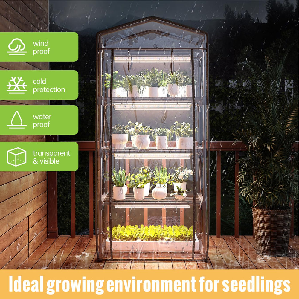 SpeePlant zippered roll-up door open for easy watering and plant access