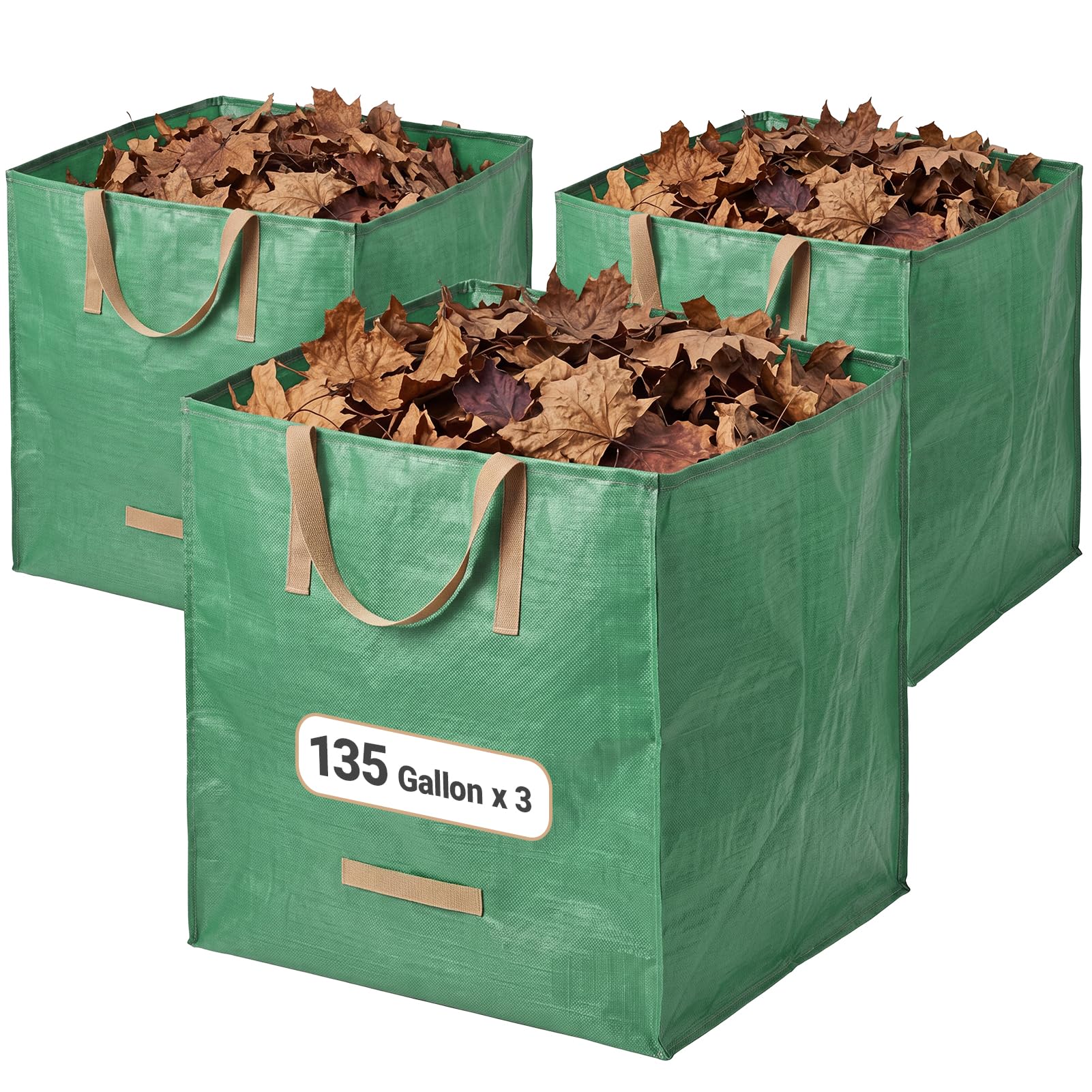 SPEPLA front view of three 135 gallon yard bags ready for big cleanups