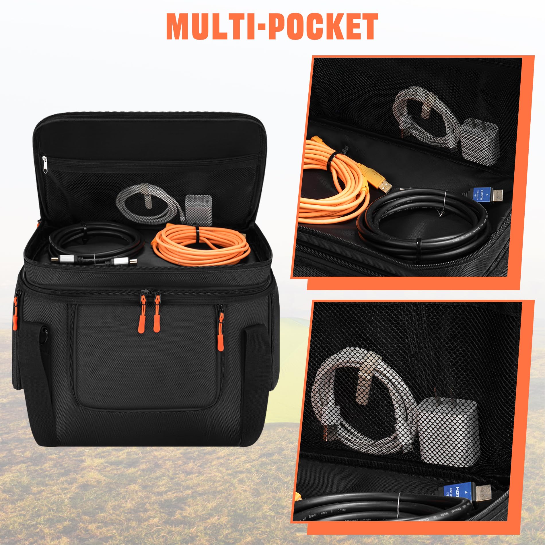 Speqerk front quick-access zip exposing screen for easy monitoring