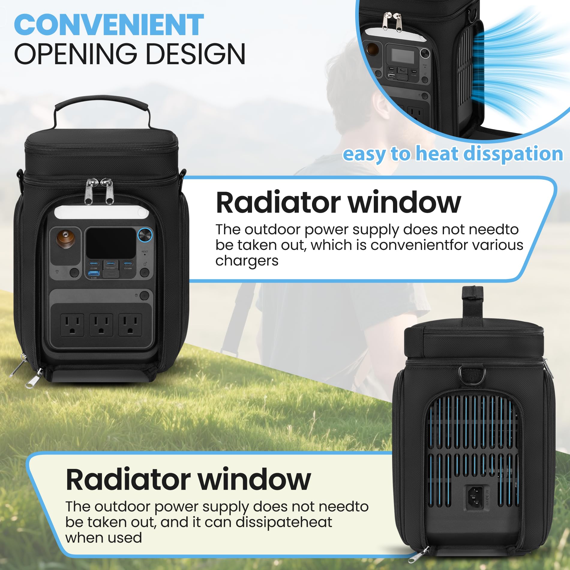 Speqerk side vent zip open improving heat dissipation for Solix C300