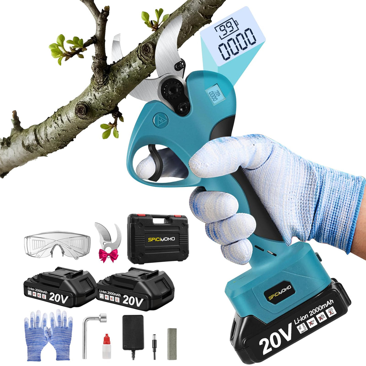SPICIMOMO front view showing pruner and case for easy transport