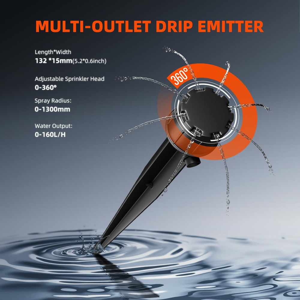Spider Farmer adjustable drip emitter close-up showing precise flow control