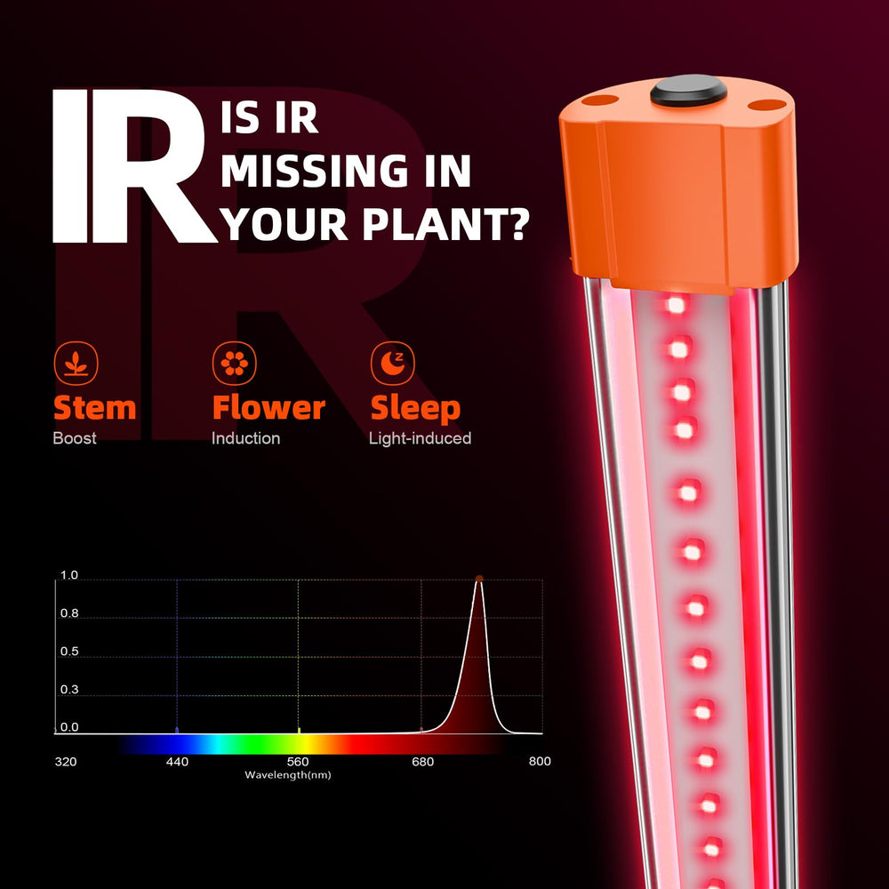 Spider Farmer close-up of 730nm IR diodes showing targeted spectrum for flowering support and bud development