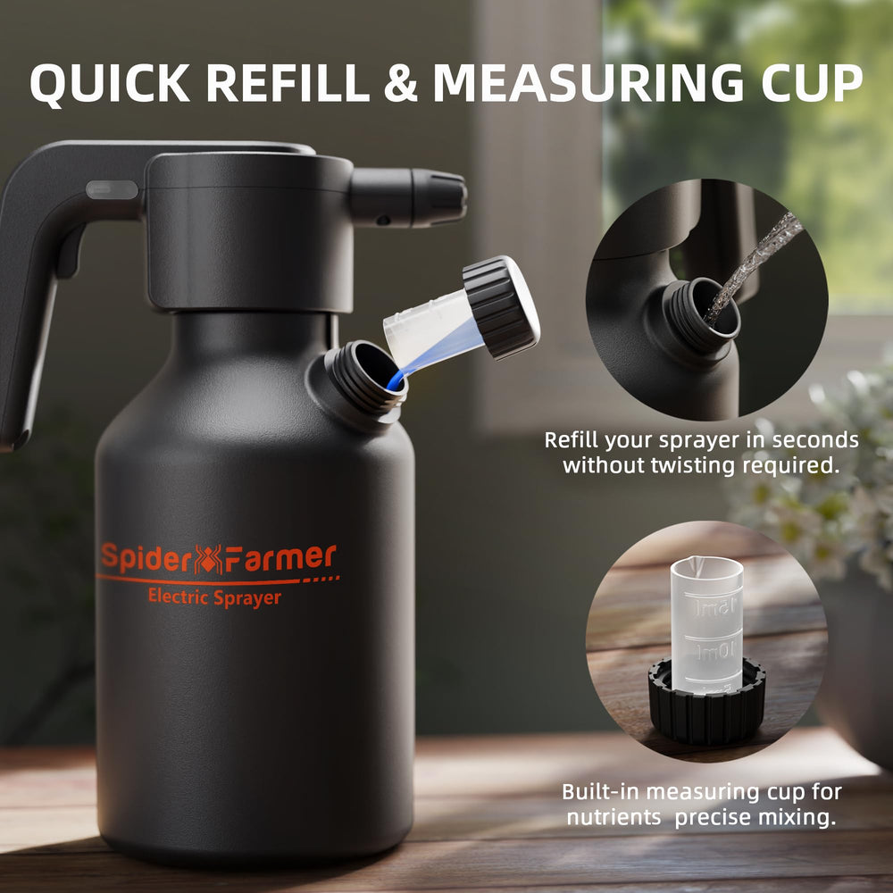 Spider Farmer Type-C charging port close-up for fast, waterproof charging