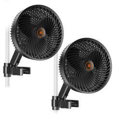 Spider Farmer front view of 6-inch clip fan showing blades and grille, reliable airflow
