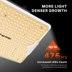 Spider Farmer edge detail heat sink for passive cooling and quieter operation