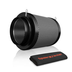 Spider Farmer front view of filter showing compact design and reliable odor control