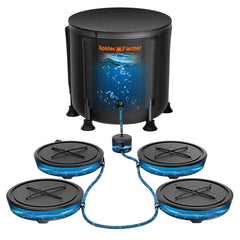 Spider Farmer front packaging showing complete self-watering kit and benefit of easy setup