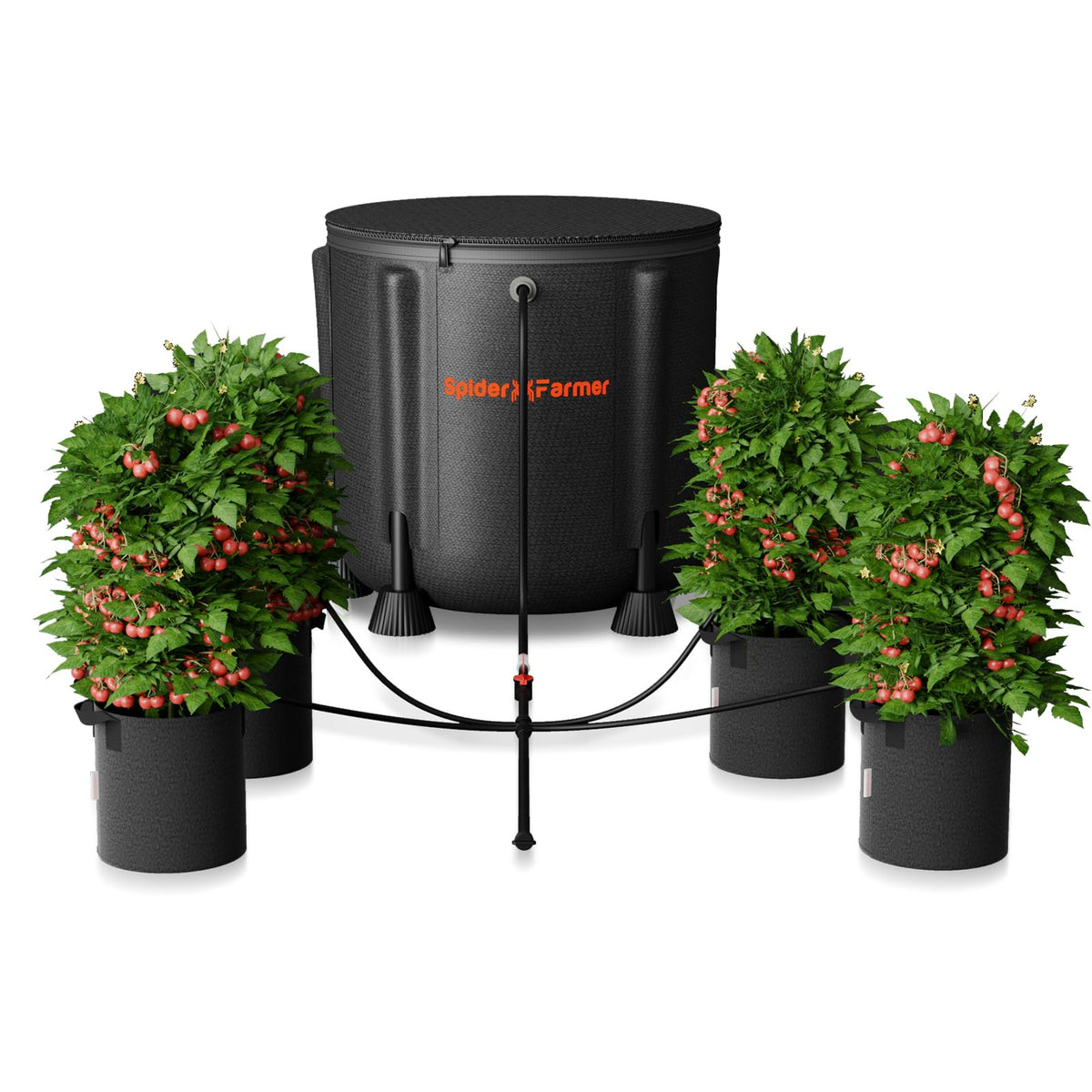 Spider Farmer front packaging showing full drip irrigation kit and benefits