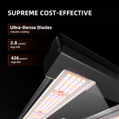 Spider Farmer G1500 side profile highlighting slim form factor and heat management benefit
