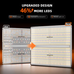 Spider Farmer SF4000 edge diode layout highlighting wider canopy coverage