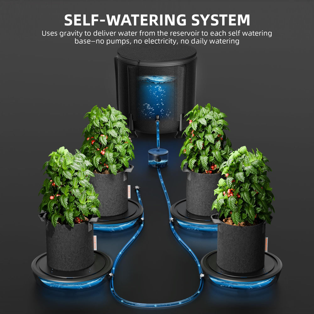 Spider Farmer self-watering base close-up highlighting sturdy support and stable pot placement