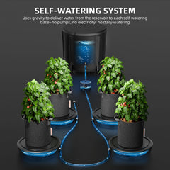 Spider Farmer self-watering base close-up highlighting sturdy support and stable pot placement