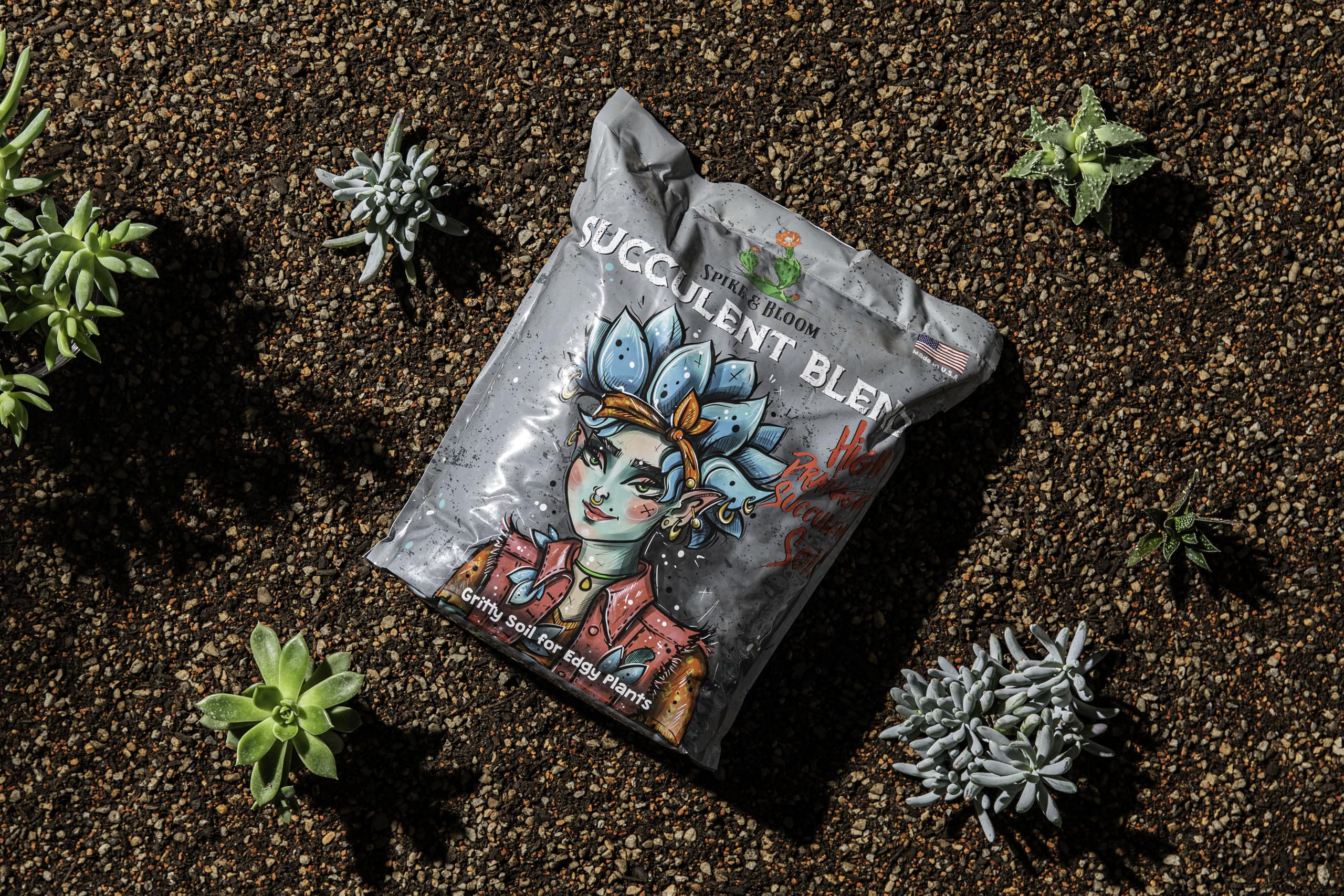 Spike & Bloom coffee compost granules detail providing gentle nutrients